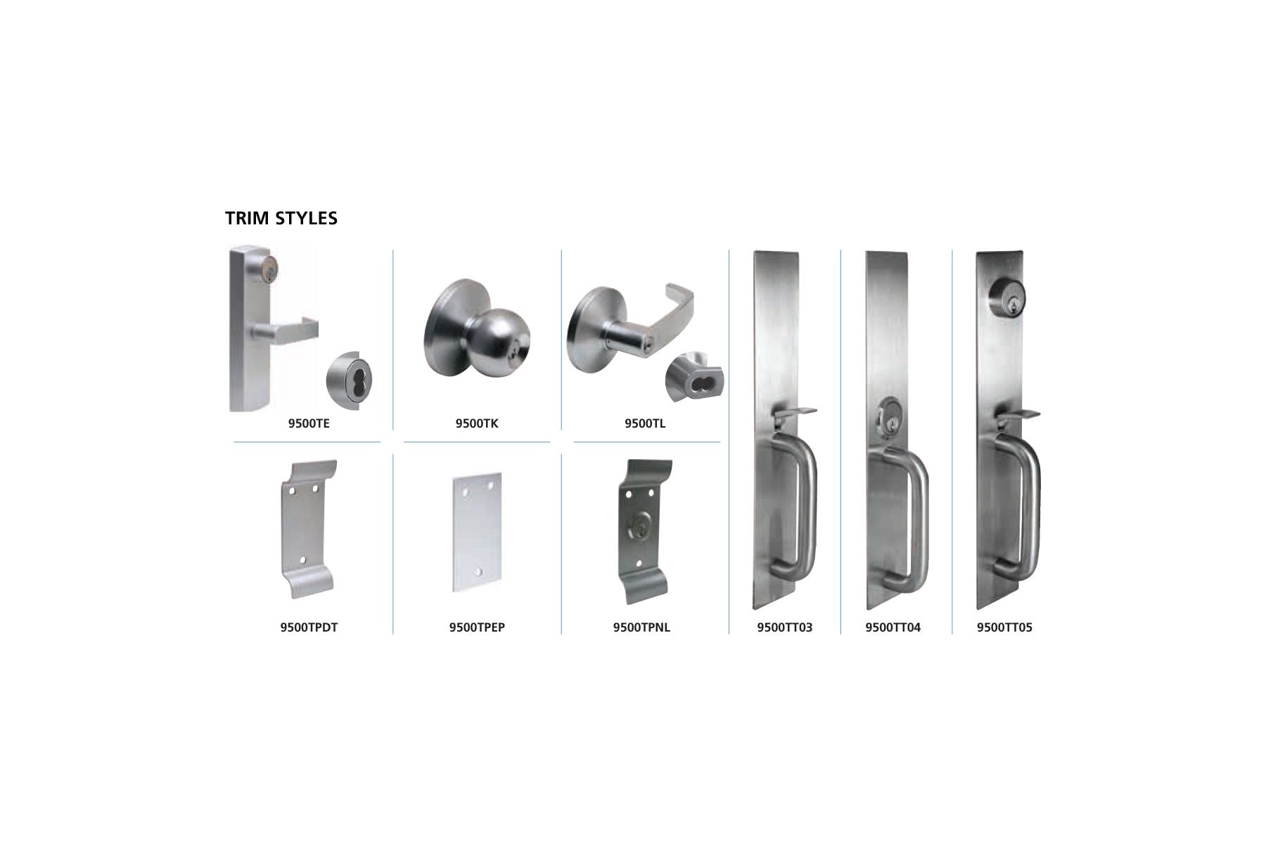 Dorex 9500 Series Exit Devices & Trims